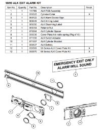 98/99 ALK EXIT ALARM KIT