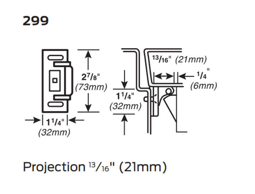 Picture of 299 Rim/Vertical Rod Top Strike