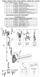 98/9949 & 98/9949-F WDC Metal Door Vertical Cables And Latches