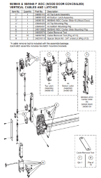 98/9949 & 98/9949-F WDC (Wood Door Concealed) Vertical Cables And Latches