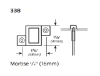 Picture of 338 Vertical Rod Top Strike, CVR Standard Strike