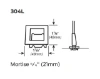Picture of 304L Vertical Rod Bottom Strike, Standard Strike