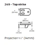 Picture of 249 Vertical Rod Top Strike, 33/3549A/98/9949 Standard Strike, w/Shims, Fasteners