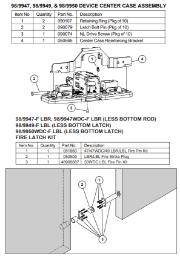 98/9950 Device Center Case Assembly and 98/9950-F Fire Latch Kit