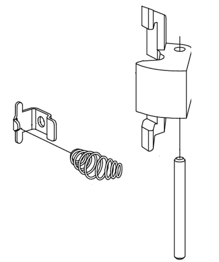 Picture of 050352, 55 Rim Latch Bolt w/Axle and Spring