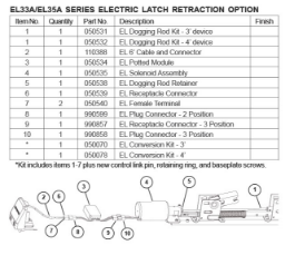 EL33A/EL35A SERIES ELECTRIC LATCH RETRACTION OPTION
