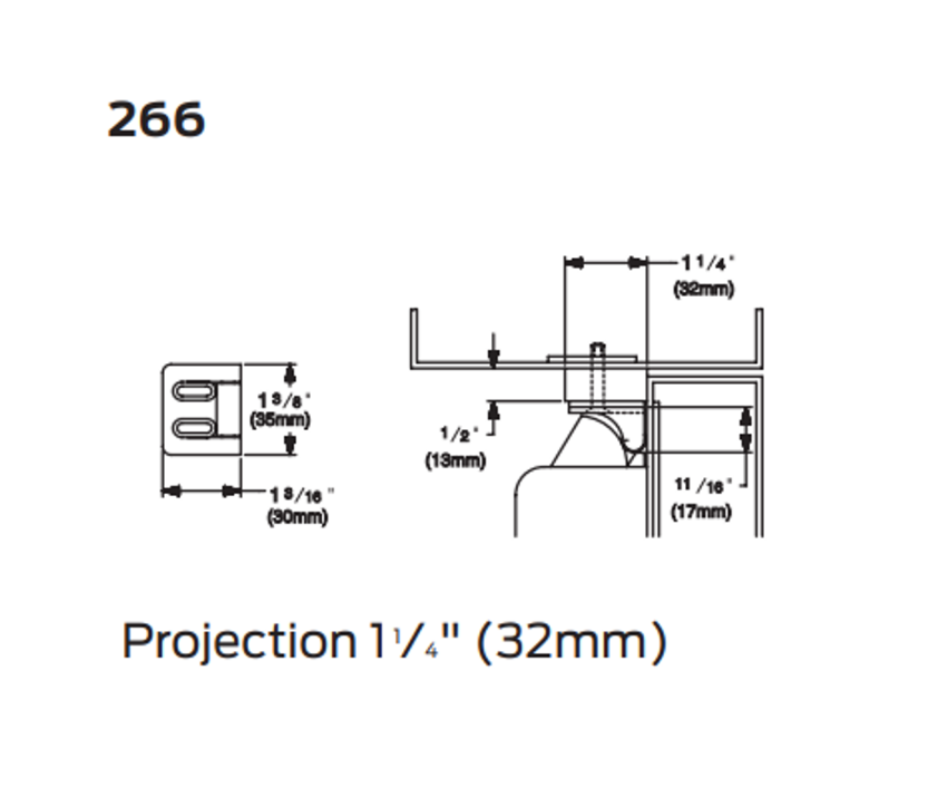Picture of 266 Surface Vertical Rod Top Strike
