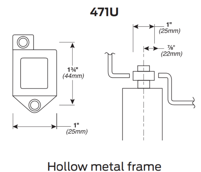 Picture of 471U Vertical Rod Top Strike