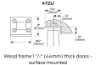 Picture of 472U Concealed Rod Strike, 5547WDC Standard, 1-3/4 Door Wood Frame