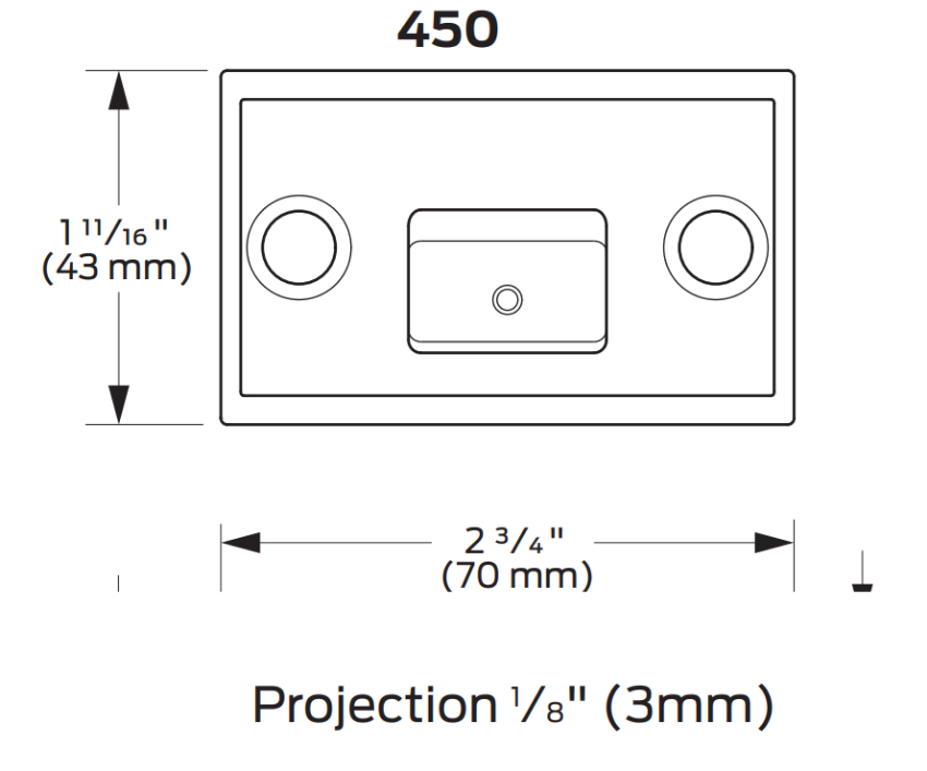 Picture of 450 Cable Device Bottom Strike, Wood Frame Application