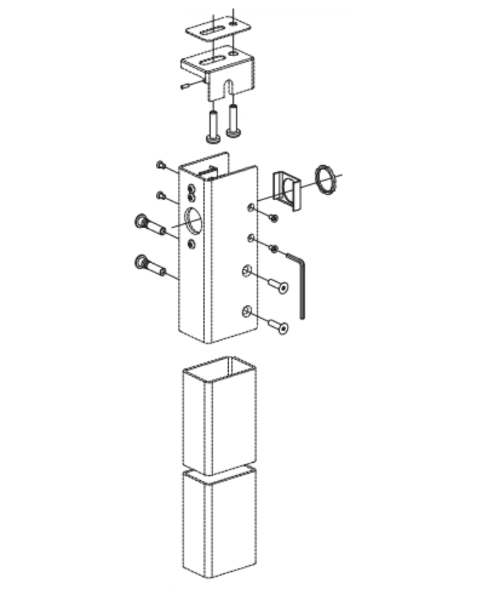 Picture of 050383, 9854 Top Mullion Fitting Kit