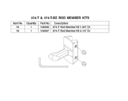 374-T & 374-T-BE ROD MEMBER KITS