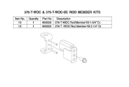 376-T-WDC & 376-T-WDC-BE ROD MEMBER KITS
