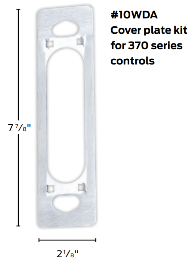Picture of 10WDA Cover Plate, 370 Series Controls On Wood Doors