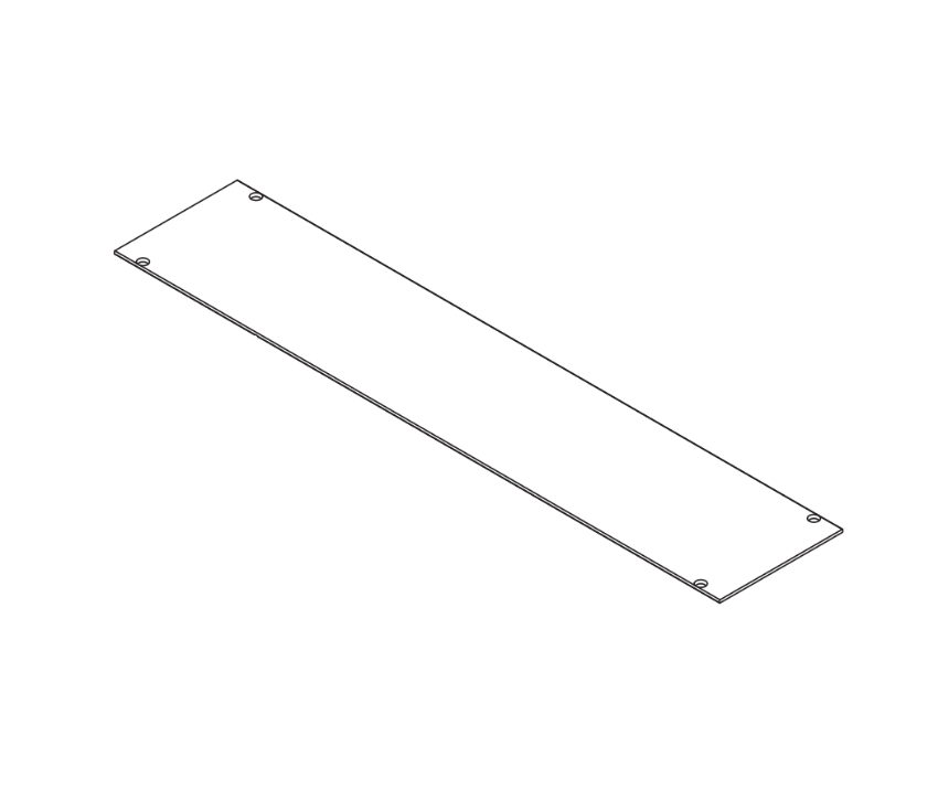 Picture of 2810-511 Dress Plate Extrusion Only, 12" -  Price per ft.