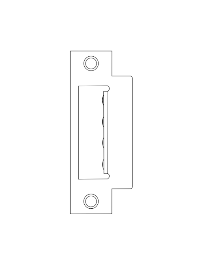 Picture of A8737-1 Standard 1-1/4" Lip Strike, MA Series, Curved Lip