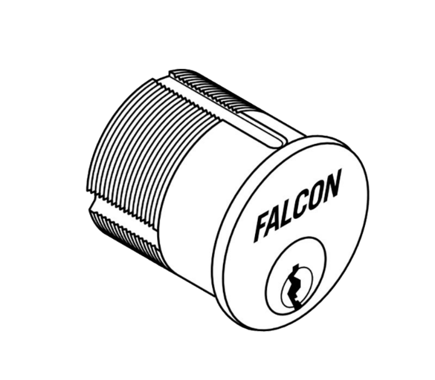 Picture of 986, 1-1/4" Mortise Cylinder, Falcon MA Cam (5622-STD (F1)), 6-Pin G Keyway, Keyed Different, 2 Cut Keys