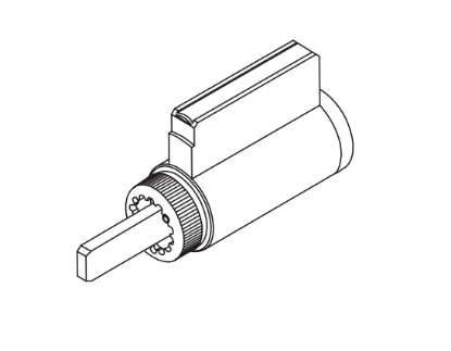 Picture of A23171-06, 7-pin Key in Lever Cylinder w/ G Keyway for RU/T Series (381 inside)
