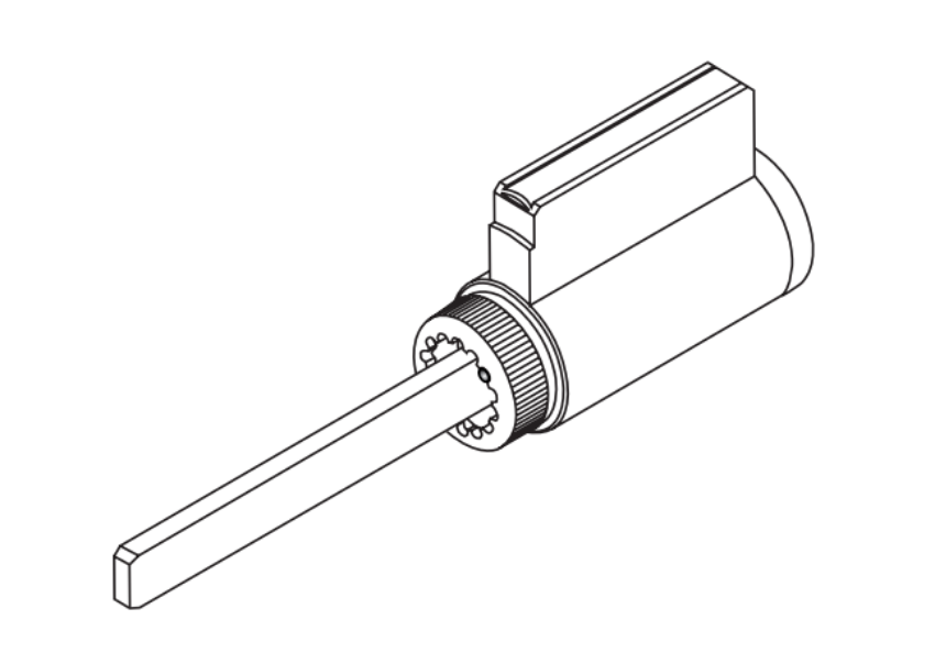 Picture of Falcon A23171-07, 7-pin Key in Lever Cylinder w/ G Keyway for RU/T Series (T571 inside)