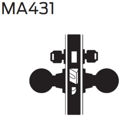 Picture of MA431 Classroom security lock with deadbolt