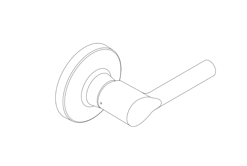 Picture of A31544-00-BRW Broadway lever, closed, Inside, w/set screw  For T851/T881