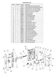 7500 Mortise Lock