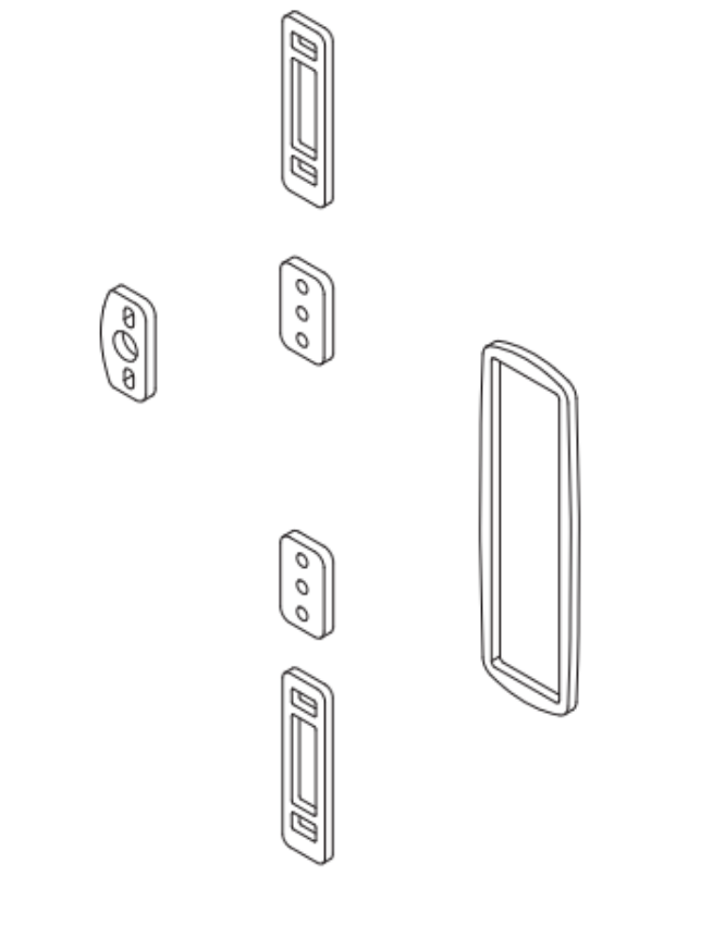 Picture of 650110, 24 Surface Vertical Device Shim Kit 1/4", > 7' up to 8' Door