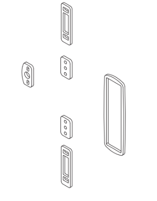 Picture of 650110, 24 Surface Vertical Shim Kit - 1/4" - up to 8' doors
