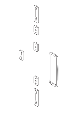 Picture of 650266, 25 Surface Vertical Shim Kit - 1/4" - Over 8' up to 10' Doors