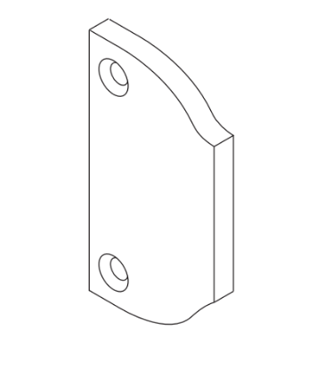 Picture of 571A, 19/XX-R Series Inactive Leaf, 2-3/8 In. Backset