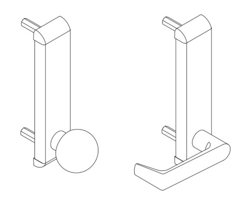 Picture of 19 Series: control trim, knob (911) and lever (912) dummy for rim and vertical device