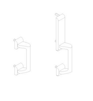 Show details for 24 Series: Delta pull (717, 718) trim for concealed devices Picture of 24 Series: Delta pull (717, 718) trim for concealed devices
