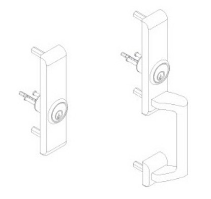 Show details for 24 Series: Delta (718) trim for rim and vertical device Picture of 24 Series: Delta (718) trim for rim and vertical device