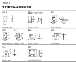 70 Series Strikes For Vertical Rod Devices