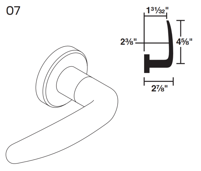 Picture of 09-402 07 Inside Lever For L Series, 07 Lever
