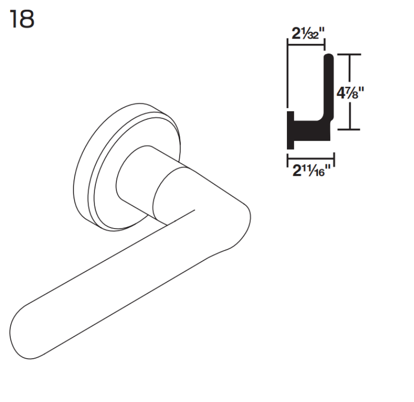 Picture of 09-402 18 Inside Lever For L Series, 18 Lever
