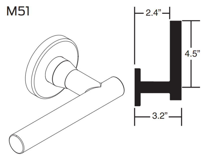 Picture of 09-402 M51 Inside Lever For L Series, M51 Lever