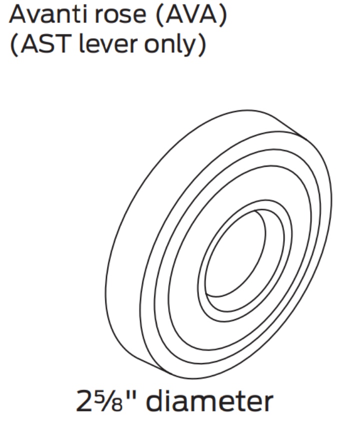 Picture of 09-403 AVA Rose for L Series Inside lever, AVA Style
