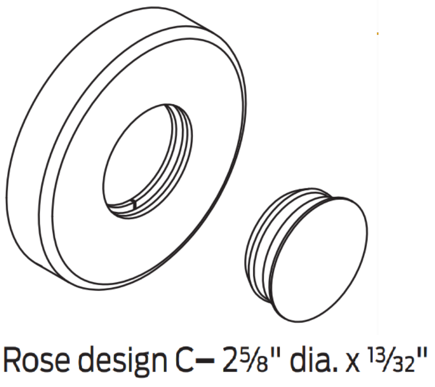 Picture of 09-508 C Blank Rose for L Series Outside lever, C Style