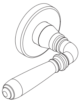 Picture of 09-506 M55 Outside Lever Assembly For L Series, M55 Lever