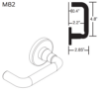Picture of 09-506 M82 Outside Lever Assembly For L Series, M82 Lever