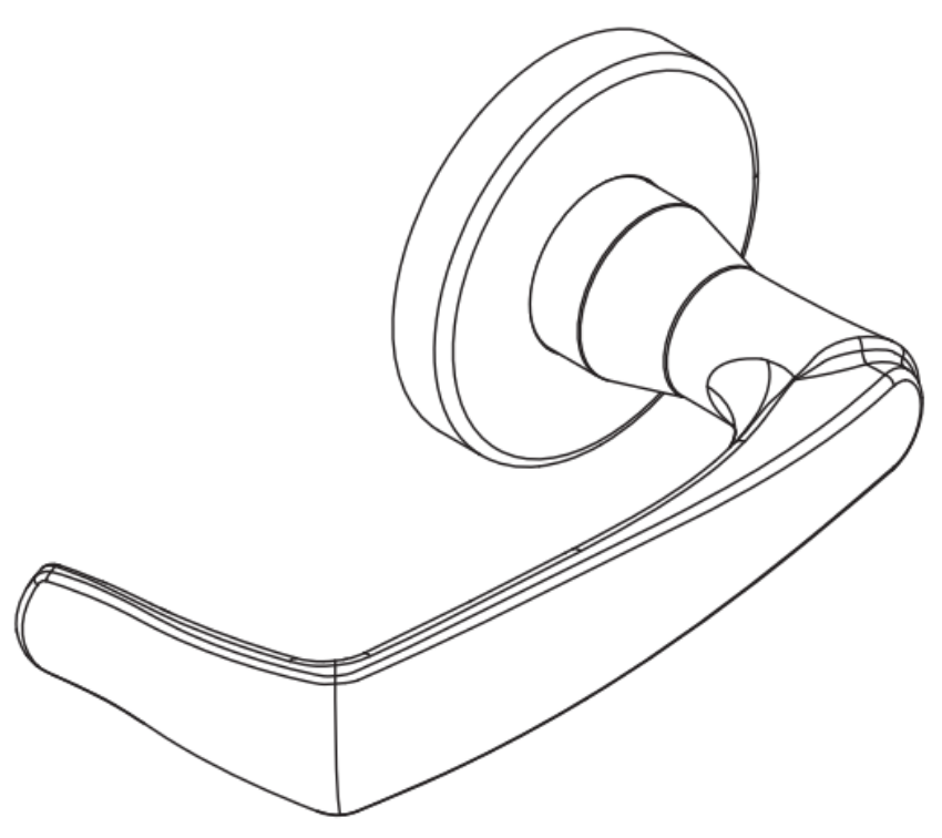 Picture of 09-506 M83 Outside Lever Assembly For L Series, M83 Lever