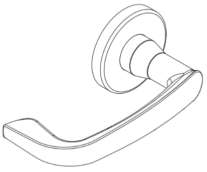 Picture of 09-506 M84 Outside Lever Assembly For L Series, M84 Lever