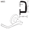 Picture of 09-506 M85 Outside Lever Assembly For L Series, M85 Lever