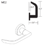 Picture of 09-506 ME2 Outside Lever Assembly For L Series, ME2 Lever