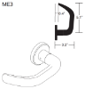 Picture of 09-506 ME3 Outside Lever Assembly For L Series, ME3 Lever