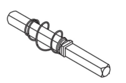 Picture of L283-198 Spindle and spring, For 1-3/8" – 1-7/8" doors