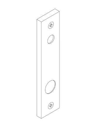 Picture of L583-187L Concealed cylinder x lever and knob L  Escutcheon