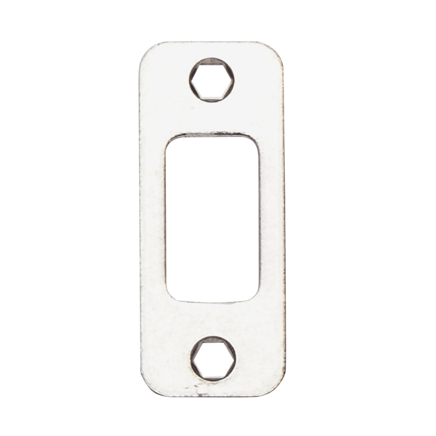 Picture of 10-116 Deadbolt Strike, Round corner strike, no lip, 1-1/8" X 2-3/4"