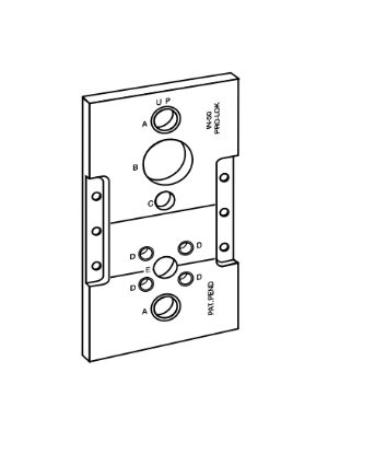 Picture of 40-227 Door prep installation template, L series